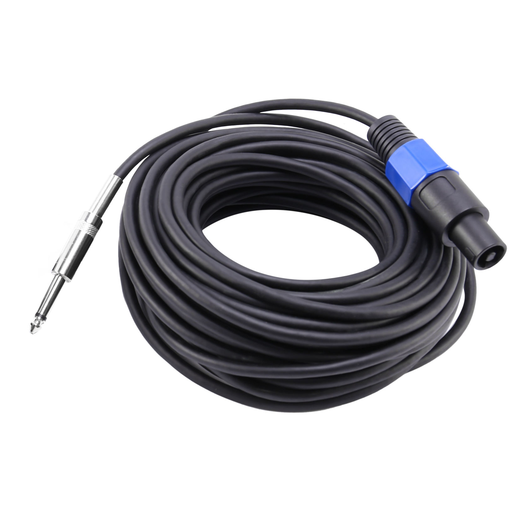 2 Pack 50 Ft Speakon to 1/4 Inch Male Speaker Cables 12 Gauge AWG Wire Audio Amplifier Connection Cord 6.35mm DJ/PA Speaker Cable Wire with Twist Lock