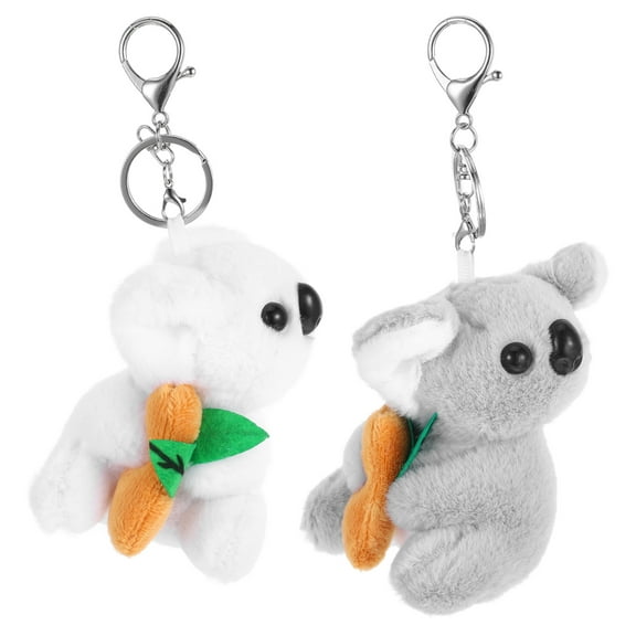 HONITANO 2Pcs Shaped Keychain Cute Stuffed Keychain with Zinc Alloy for Backpack and Bag Accessory