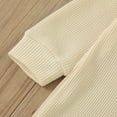 thumbnail image 5 of Baby Boy Rompers Boys Girls Solid Color Long Sleeve Romper Jumpsuit Clothes Onesies Boy Beige 12 Months-18 Months, 5 of 7