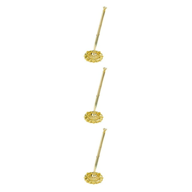 ZLight Ballpoint Pens Metal Wedding Ball Pen Guest Smooth Writing Tool Bank Counter Business Office Accessory Small Jewel/Gold 3Set