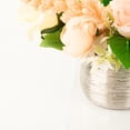 thumbnail image 5 of BalsaCircle 4 Metallic Silver 3 in Round Ceramic Succulent Planters Flower Plant Pots Party Events Decorations, 5 of 8