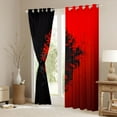 thumbnail image 3 of Feelyou Retro Gothic Graphic Curtains Pack of 2 (42x84 Each), Vintage Goth Graffiti Curtains Blackout, Black Red Bedroom Curtains, Living Room Curtains Decor, 3 of 6