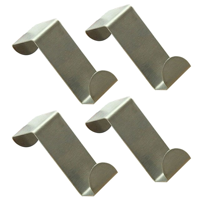 ganchos de acero inoxidable para puerta de armario, resistentes a la corrosión y multifuncionales.