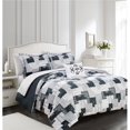 thumbnail image 1 of Chic Home Rojean 8 Pièces Réversible Housse de Couette Ensemble Patchwork Bohème Paisley Lit Design Imprimé dans un Sac - Taies d'Oreiller Coussins Décoratifs Shams Inclus&44; Roi - Noir&44; Gris & Blanc, 1 of 1