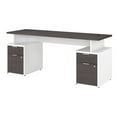 thumbnail image 2 of Bush Business Furniture Jamestown 71 Computer Desk Storm Gray/White JTN005SGWHSU, 2 of 8