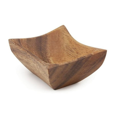 Layered Glass Sauce Dish - Acacia Wood Rectangular Sauce Dish 3