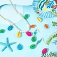 thumbnail image 5 of 30Pcs Shell Pendants 5 Color Spiral Spray Painted Natural Shell Charms Unique Sea Shell Connectors with Beads Wrapped Beach Seashell Charms for Bracelet Necklace Craft Jewelry Making Colorful, 5 of 6