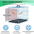 thumbnail image 3 of BestPet Dog Crate 18" Foldable Metal Kennel with Double Doors,for Small Breeds for Travel, Indoor & Outdoor Use,Blue, 3 of 7