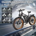 thumbnail image 7 of TUTTIO 5000W Dual Motor Electric Bike for Adults Max 28mph, Speedometer 26x4in Fat Tire All Terrain E-Mountain Bike, 52V 25Ah Full Suspension E Bike, 7-Speed Gear Electric Bicycle UL2849, 7 of 7