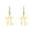 Gold, variant on Women's Stainless Steel Personality Creative Mathematical Number Symbol Alphabet Dangling Earrings Gold