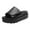 Black, variant on Anuirheih Women's Sandals Comfortable Open Toe Slip On Wedge Slides Summer Casual Flatform Chunky Sandals(Black)