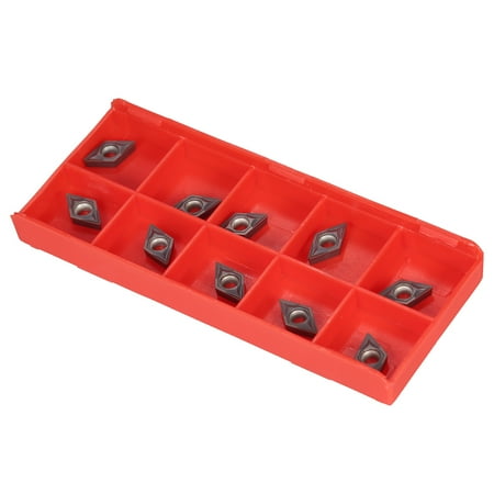 Carbide Insert Turning Tool - 10pcs/box DCMT0702 YBC205 Carbide Inserts CNC Blades Set for Lathe Turning Boring Tool