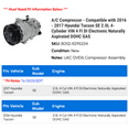 thumbnail image 2 of A/C Compressor - Compatible with 2016 - 2017 Hyundai Tucson SE 2.0L 4-Cylinder VIN 4 FI DI Electronic Naturally Aspirated DOHC GAS, 2 of 2