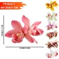 thumbnail image 3 of Vibrant Tropical Beach Hair Clips Elegant Bridal Wedding Hair Clips Artificial Orchid & Flower Barrettes for Women, Stylish Holiday & Wedding Hair Accessories, 3 of 4
