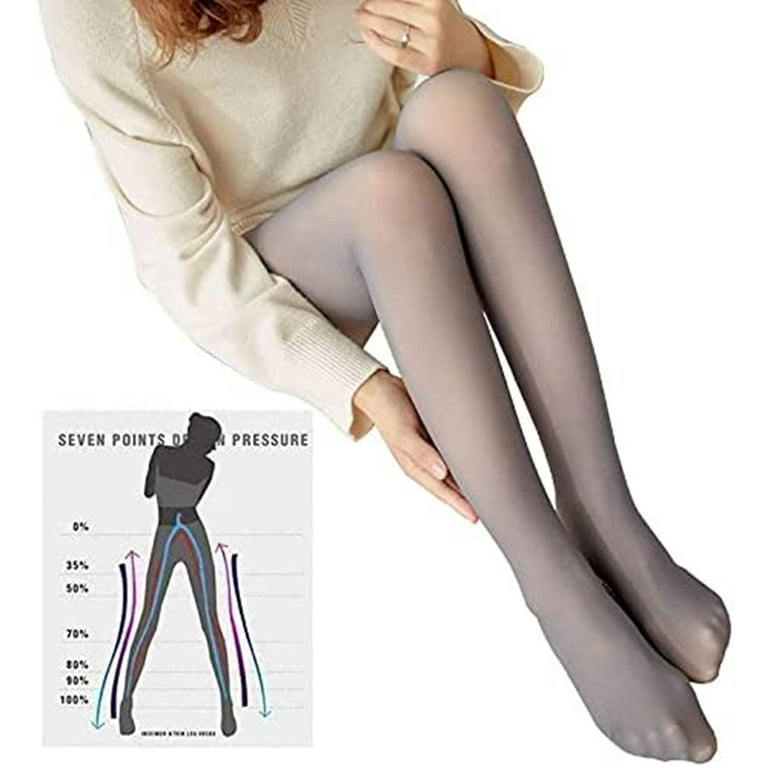 FOCUSNORM Fleece Lined Tights Women Leggings Thermal Pantyhose