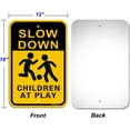 thumbnail image 2 of Slow Down Kids and Pets at Play Signs, 18" x 12" Reflective Metal Safety Sign for Neighborhood Driveway or Yard, 40Mil Rust Free Aluminum Weather Resistant Waterproof, 2 of 5