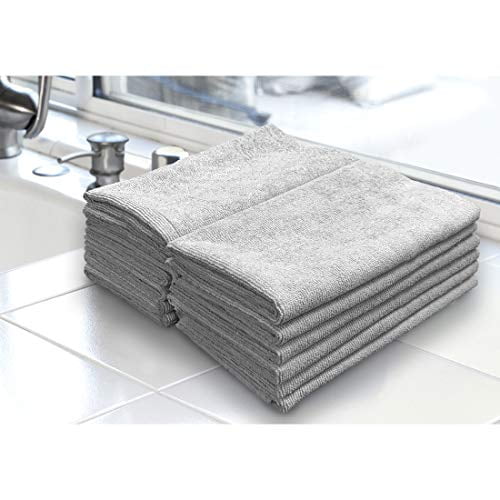 Udderly Clean Silver Embedded Cleaning Microfiber Towels Ultra Cut 12 X 12 Inches 25 Pack