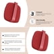 thumbnail image 3 of Dinheiro Puff cuadrado con colchón de aire de doble cara, sin polvo, húmedo y seco, de poliuretano (sin látex), rojo, 3 of 5