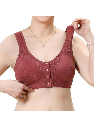 aoksee Women's Bras on Clearance Front Clasp Bra Adjust-able Push Up  Bralette Underwear Daily Wear 