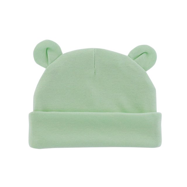 Gorro de bebé para niños y niñas, gorro de bebé para bebés recién nacidos, gorro pequeño con orejas de bebé, doble capa, cálido, de 0 a 1 años