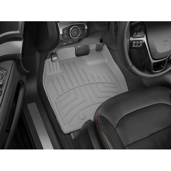 Weathertech Floor Liner 4618461IM FloorLiner HP; Molded Fit With Underside Nibs; Gray; Thermoplastic Elastomer TPE Injection Molded Material; 2 Piece