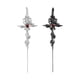 thumbnail image 4 of Rose Thorns Heart Earring Sweet Cool Ear Pin Piercing Alloy Ear Studs Stylish Accessories for Parties and Event White, 4 of 4