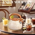 thumbnail image 6 of Uscover 3.16Qt Stainless Steel White Tea Kettle Large Capacity Teapot for Stove Top and Induction Stove with Cool Touch Ergonomic Handle,White Water pot, 6 of 11