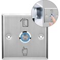 thumbnail image 5 of Pulsador de puerta de acero inoxidable Aleko, sistema de control de acceso, botón de desbloqueo, interruptor de apertura de puerta con indicador luminoso THSIDNE ACTIVE Biensenido a ACTIVE, 5 of 5
