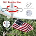 thumbnail image 6 of OLIYNEDY White House Flag Pole Kit - 5ft Tangle Free Flag Pole with Bracket, Heavy Duty American Flag Poles for 3x5 Flags Outdoor, 6 of 7