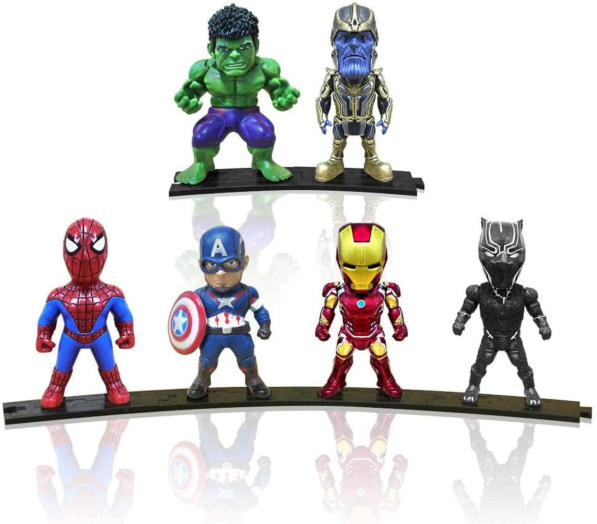 20 Pcs Superhero Mini Figurines Kids Party Toys Birthday Cupcake Decor with 25 Pcs Stickers Walmart