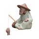 thumbnail image 3 of Figurita en miniatura de pescador, accesorios de decoración para casa de muñecas, Mini estatua de cerámica para dormitorio, sala de estar, estantería, 3 of 8