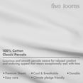 Five Looms Classic Cotton Percale Sheets Set, Queen (Gray, 4 Piece