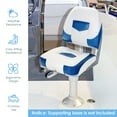 thumbnail image 6 of Gymax 2PCS Low Back Boat Seat Folding Fishing Boat Seat Stainless Steel Screws Blue & White, 6 of 10