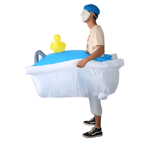Fun Bathtub Inflatable Costume Set, Holiday Party Role-Playing, Halloween Costume