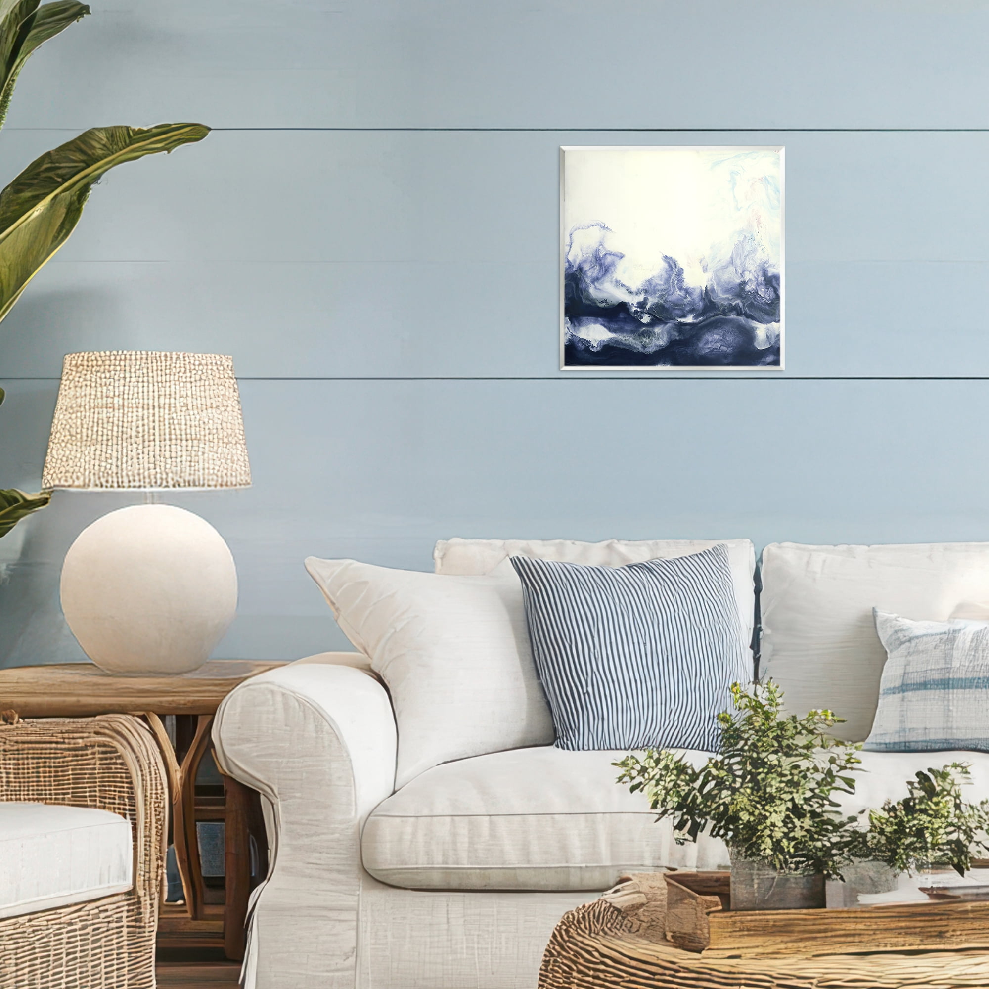 Stupell Industries Oceanic Fluid Swirl Wall Plaque Art, design by Laura Van Horne