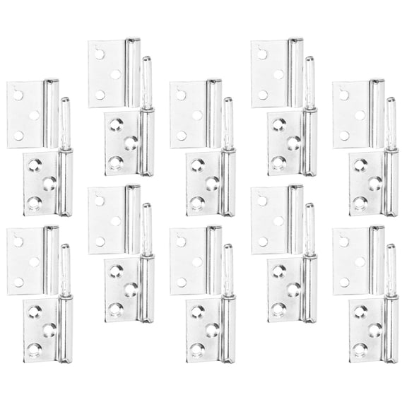 FOMIYES Durable Stainless Steel Hinges Plated Silver for Home Doors and Cabinets 10Pcs