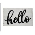 thumbnail image 3 of Parisloft Hello Wood Sign Plaque Rustic Farmhouse Home Deocr Wall Hanging Signs for Entryway, White, 3 of 3