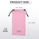 thumbnail image 2 of 12 Piezas Funda de Lino para Gafas 7" x 3.5" Funda para Gafas de Sol Portátil con Cordón para Teléfono Móvil (Rosa), 2 of 7