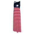 thumbnail image 4 of Maxi vestido sin mangas de con estampado de estrellas y rayas de EE. UU. para mujer con bolsillo SG Sunnimix  maxi vestido con bolsillo, 4 of 8