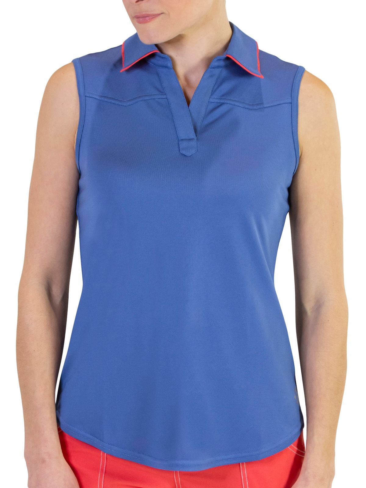 Dixie Tipped Sleeveless Golf Polo 