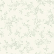 Chesapeake French Nightingale Sage Floral Scroll Wallpaper