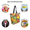 thumbnail image 7 of FORMRS Womens Canvas Tote Bag with Zipper Inner Pocket Shoulder Handbag, Retro Autumn Leaves, 7 of 7