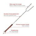 thumbnail image 4 of Nexgrill 37-Inch Roasting Stick – Dual Fork Marshmallow Skewers with Wooden Handle and Hanging Loop, Ideal for Marshmallows, Hot Dogs, Fire Pits, Camping, BBQ, and Grilling – 530-0023A, 4 of 5