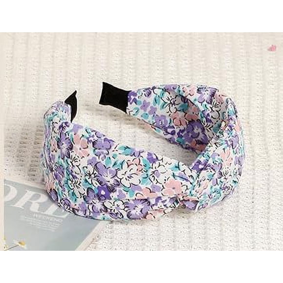 HUGFEGWE 5 pieces Vintage small floral knot headband Women's Hair band Wide Edition hair clip Headband Wholesale accessories (E) CJB91-72370