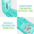 thumbnail image 3 of LAICAIW 2PCS Pill Cutter-Design in The USA-Pill Cutters for Small or Large Pills-Safety Shield Multiple Pill Splitter-Doubles as a Pill Case-Travel Size (Lake Blue), 3 of 5