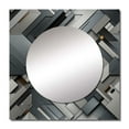 thumbnail image 2 of Designart "Symmetric Grey Concrete Geometry I" 0 Square Mirror For Wall Decor - Large Grey Square Mirror Printed Wall Decor - Modern Square Living Room Mirror, 2 of 5