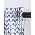 thumbnail image 6 of Boho Blue Curtains 54 Inch Length, Sheer Curtains for Bedroom Living Room Window White Chevron Stripes Abstract Geometric Rod Pocket Voile Drapes Kitchen Curtains Small Half Window 52"x54" 2 Panels, 6 of 6