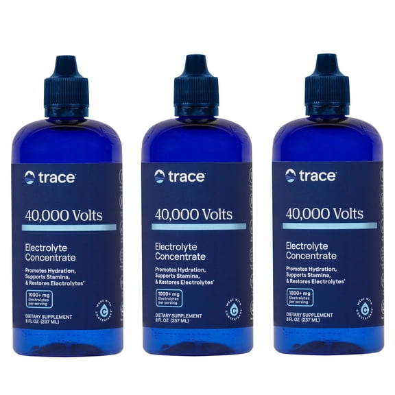 Trace Minerals 40,000 Volts Electrolyte Drops, Hydration, Energy & Stamina - 144 Servings