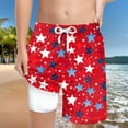 thumbnail image 2 of Gubotare Boys 4th of July Swim Trunk Little Boys Quick Dry Beach Board Shorts Kids Swim Trunk Swimsuit Beach Shorts for Boys (Red,Size 8-9 Years), 2 of 4