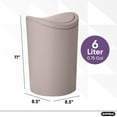 thumbnail image 2 of Superio Small Modern Trash Can with Lid 6 Liter taupe,, 2 of 9